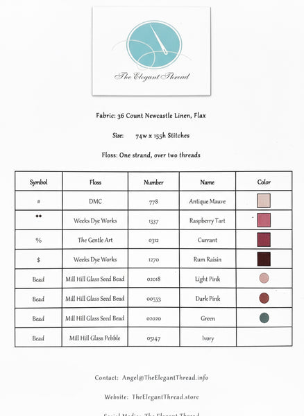 Papillon Rose Biscornu