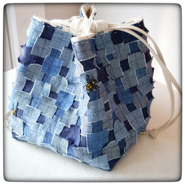 My Dad’s Jeans Patchwork Komebukuro and Folding Pouch Set (2 pieces)