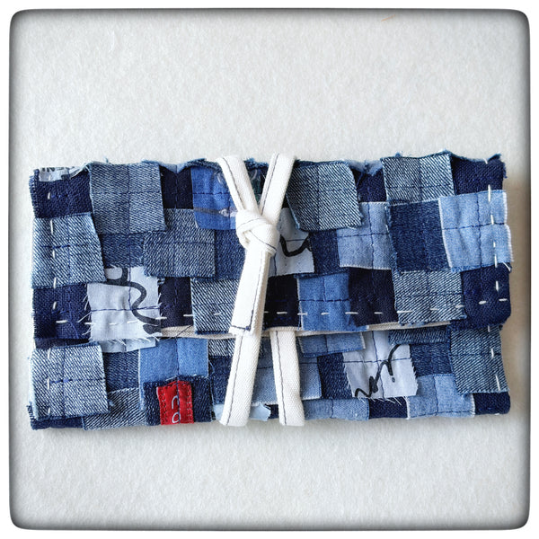 My Dad’s Jeans Patchwork Komebukuro and Folding Pouch Set (2 pieces)