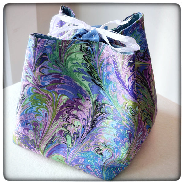 Purple Kaleidoscope Komebukuro and Biscornu Set (2 pieces)