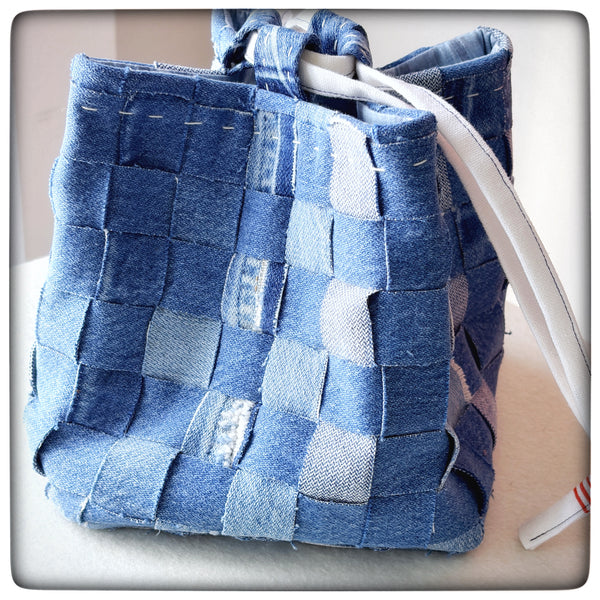 My Dad’s Jeans Woven Patchwork Komebukuro