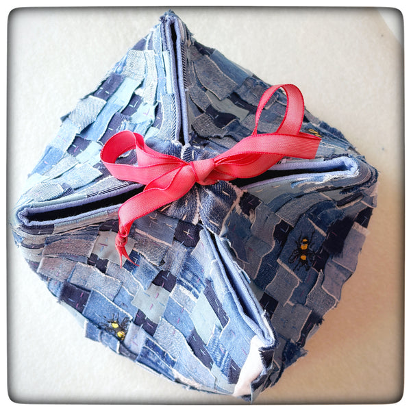 My Dad’s Jeans Patchwork Komebukuro