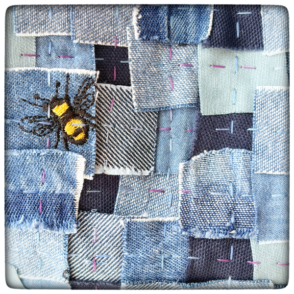My Dad’s Jeans Patchwork Komebukuro