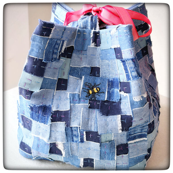 My Dad’s Jeans Patchwork Komebukuro