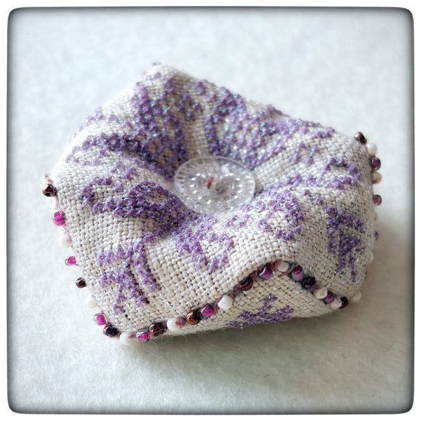 Purple Kaleidoscope Komebukuro and Biscornu Set (2 pieces)