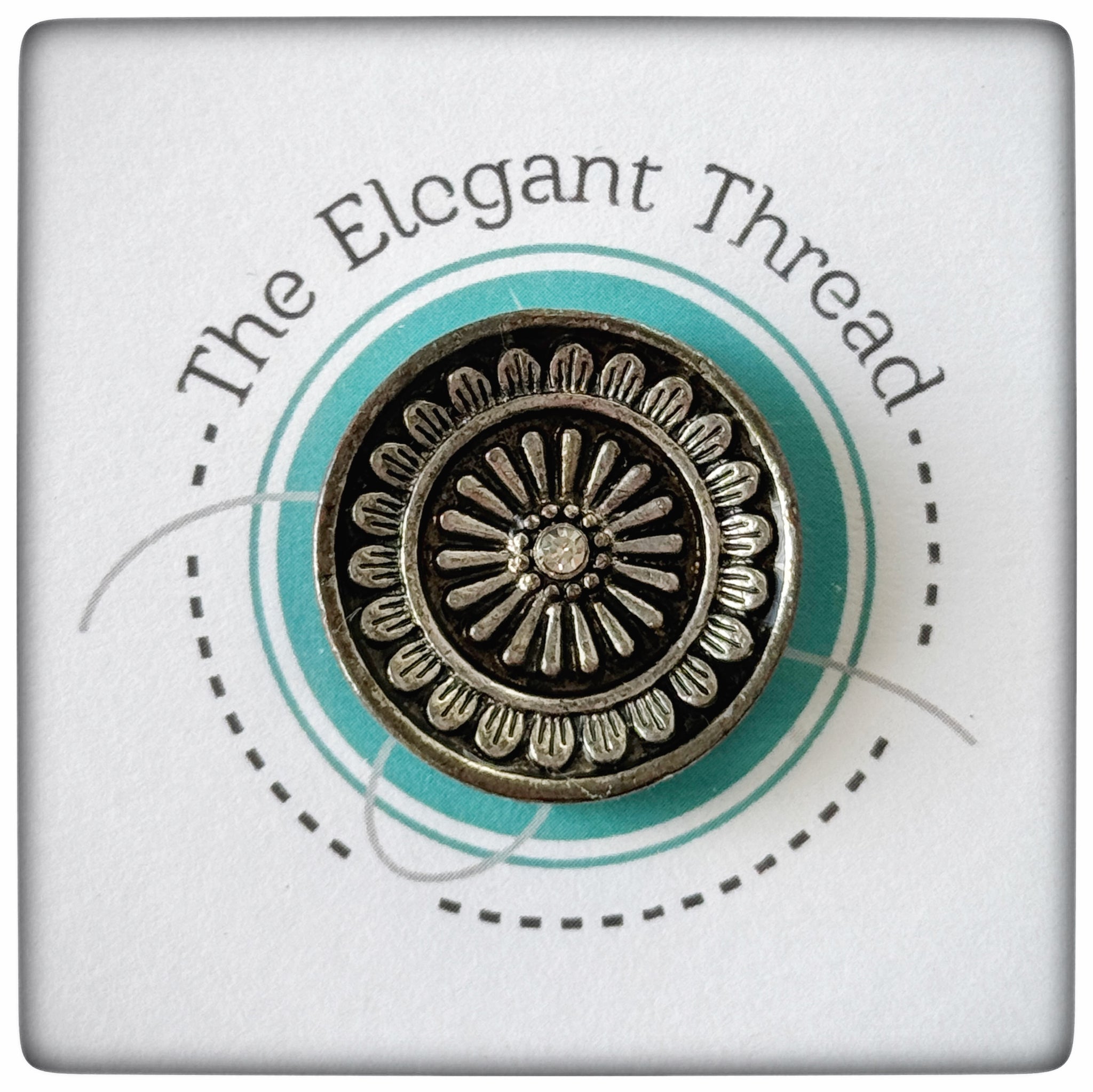 Silver Wagon Wheel Needle Minder