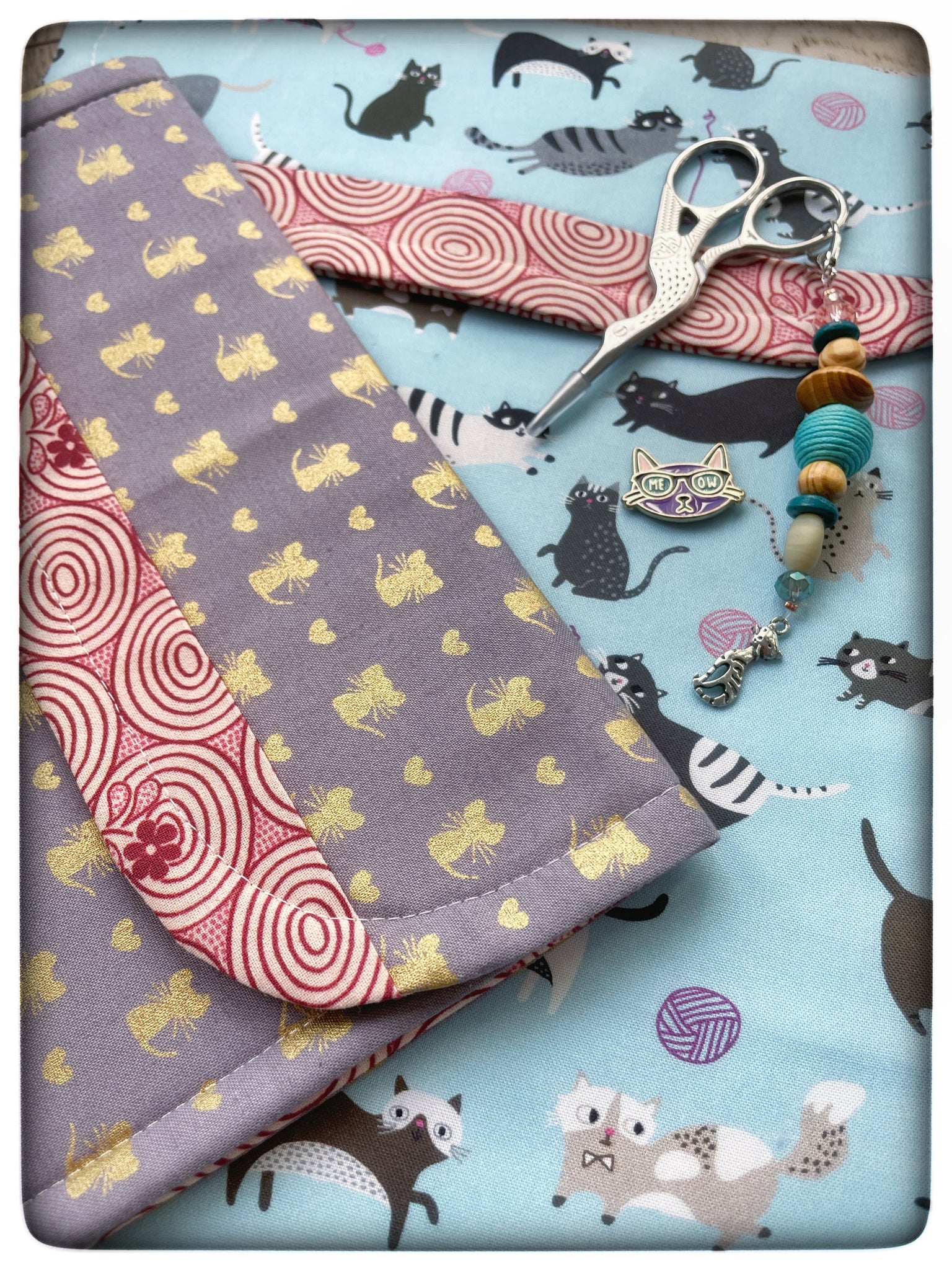 Lazy Cat Needlework Set - 5 Pieces